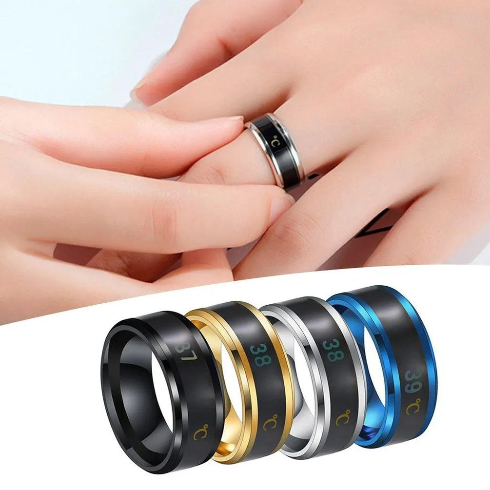 Fashion Sensor Body Temperature Ring Man Women