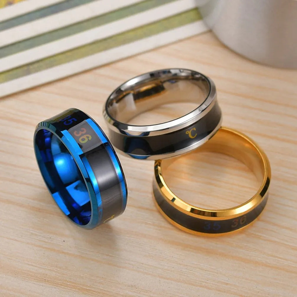 Fashion Sensor Body Temperature Ring Man Women