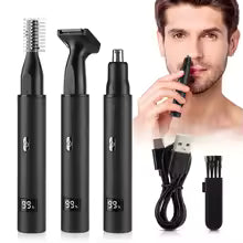 3 in 1 Mini Pocket Nose Hair Trimmer Painless Clipper Nose Ears Hair Eyebrow Waterproof Portable Trimmer For Men Women