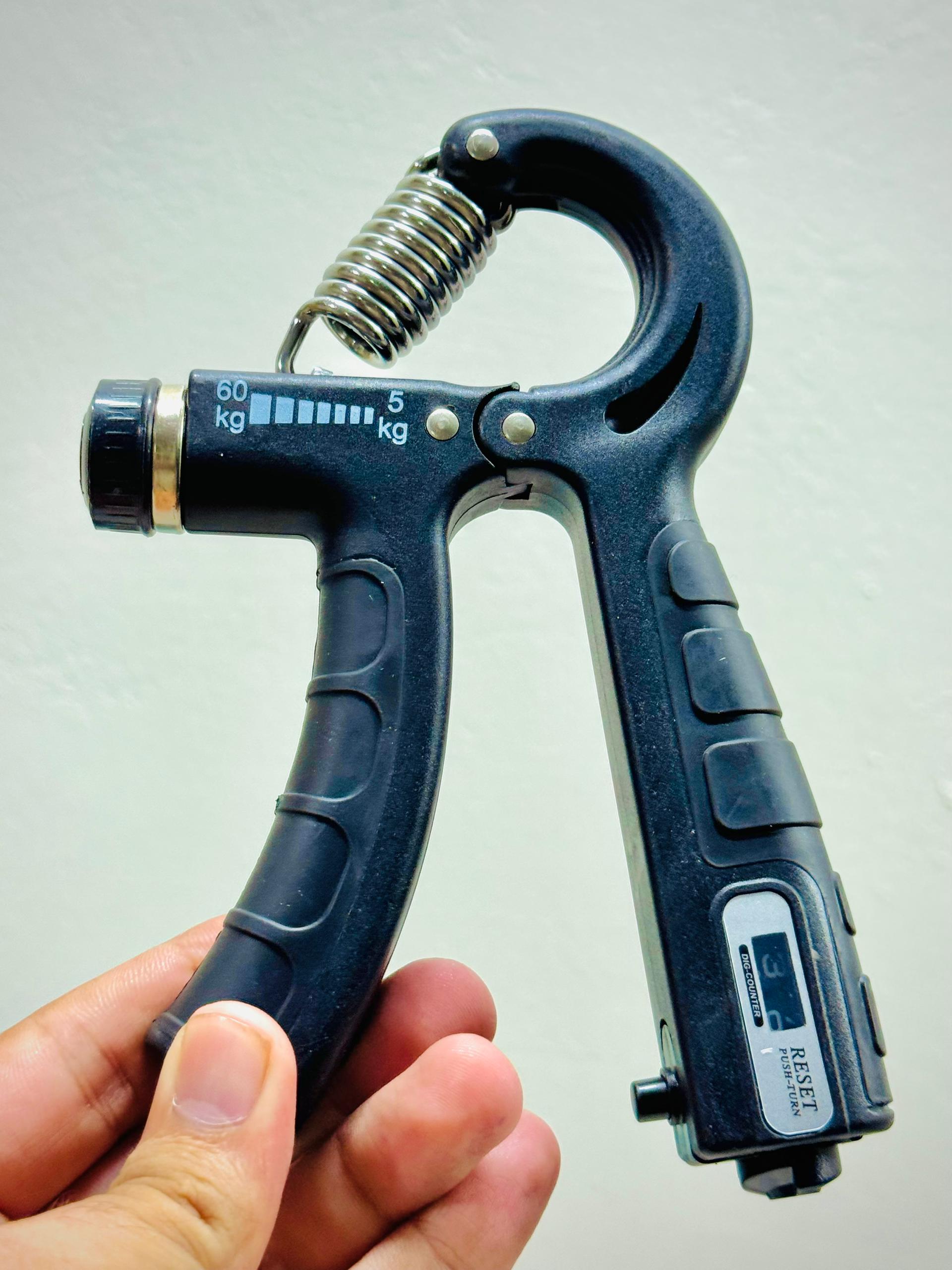 Imported Adjustable Hand Gripper (5–60kg) with Automatic Counting & Non-Slip Grip