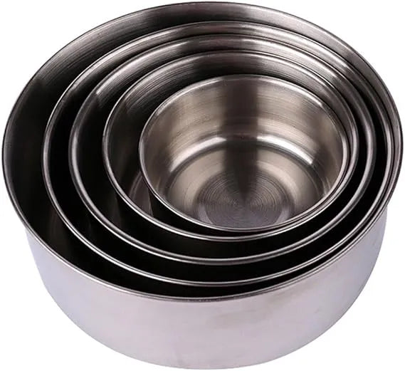 Set of 5 Stackable Stainless Steel Food Storage Containers