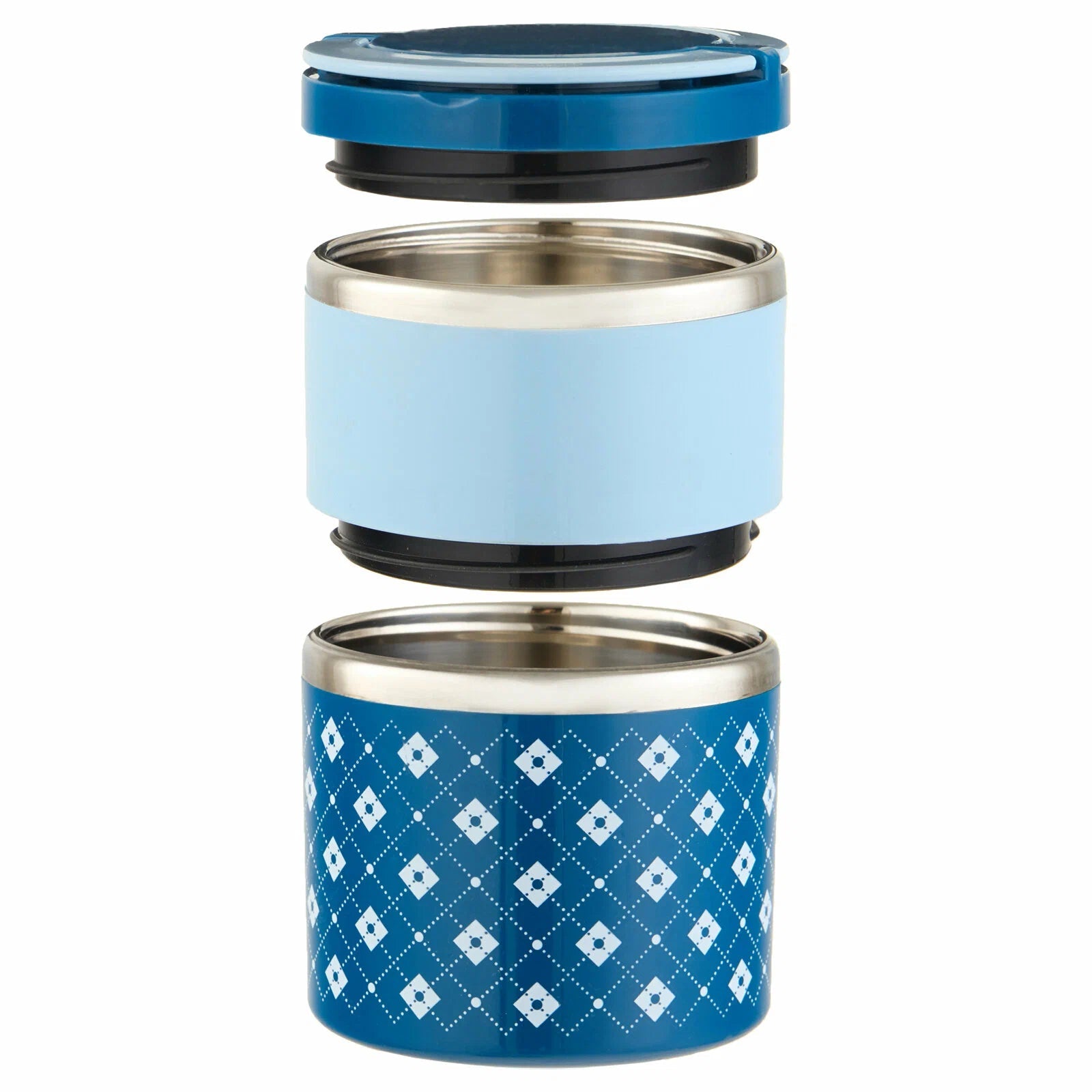 2 Layer Lunch Box-Blue